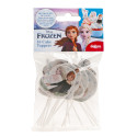 Embalagem com 30 unidades de toppers de papel frozen design com 6 modelos diferentes