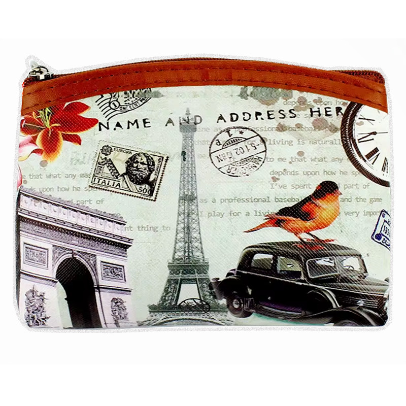Bolsa vintage com zíper de Paris