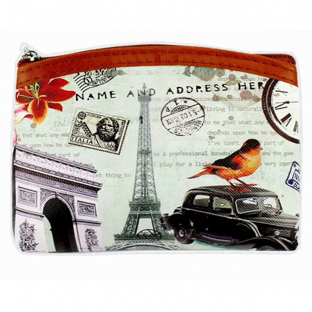 Bolsa vintage com zíper de Paris