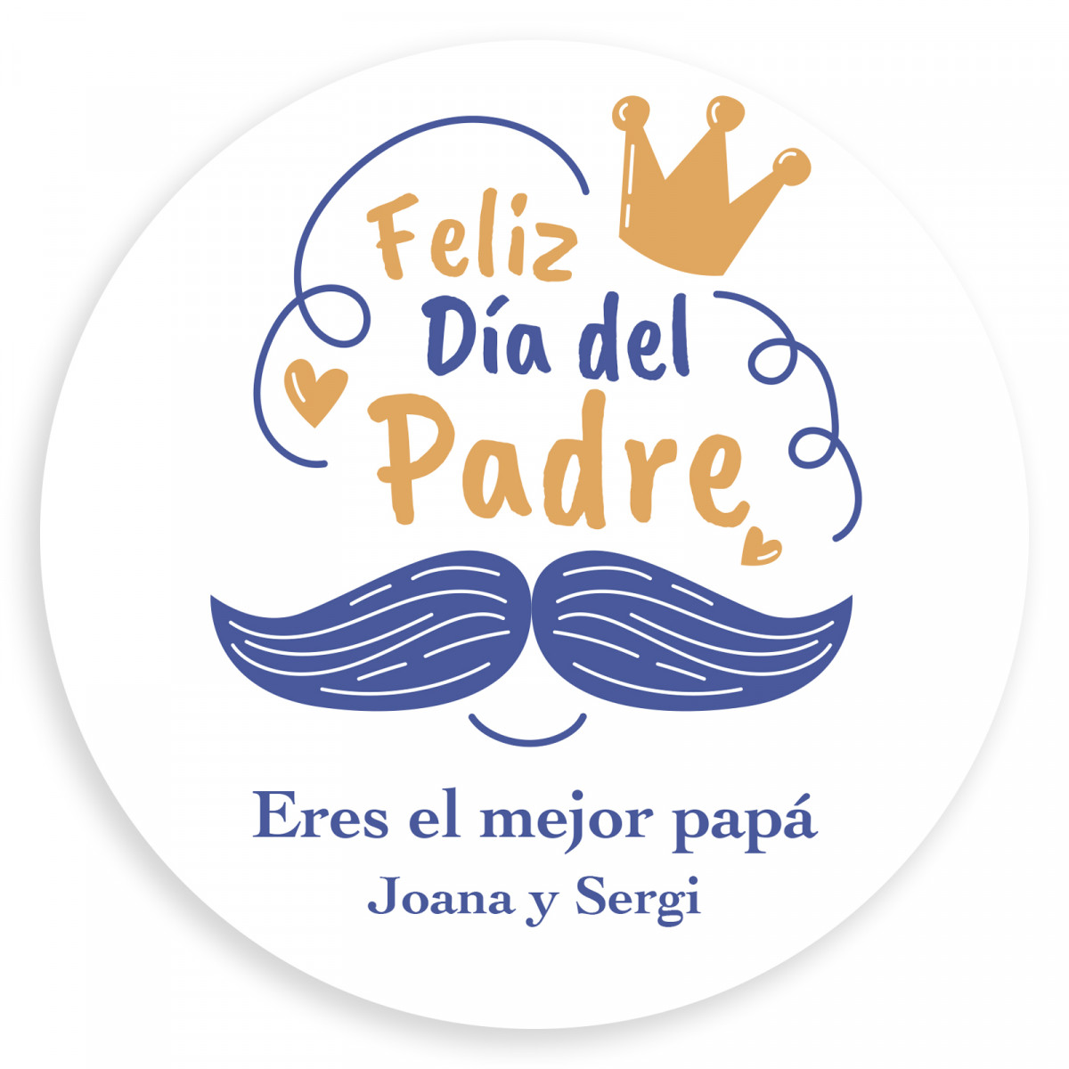 Adesivo de 5cm para o Dia dos Pais personalizado