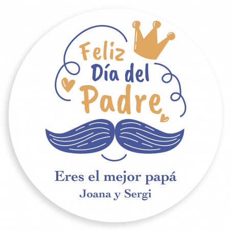 Adesivo personalizado de 5 cm para o dia dos pais para mais detalhes