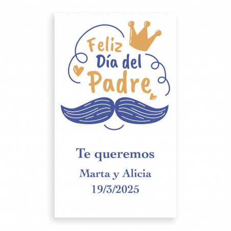Adesivo 5x3 para o Dia dos Pais personalizado