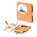 Conjunto para colorir com desenhos e lápis personalizados para detalhes de casamento