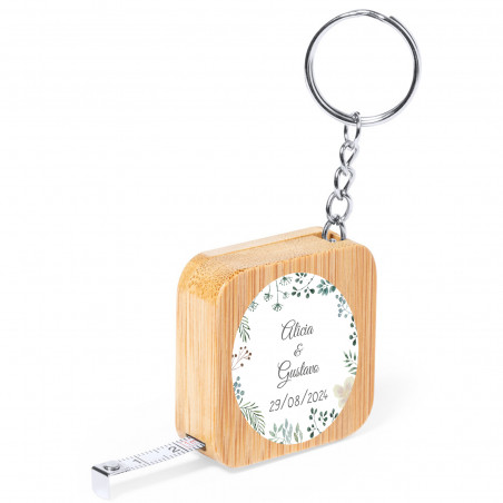 Chaveiro de metrô com adesivo personalizado para casamento
