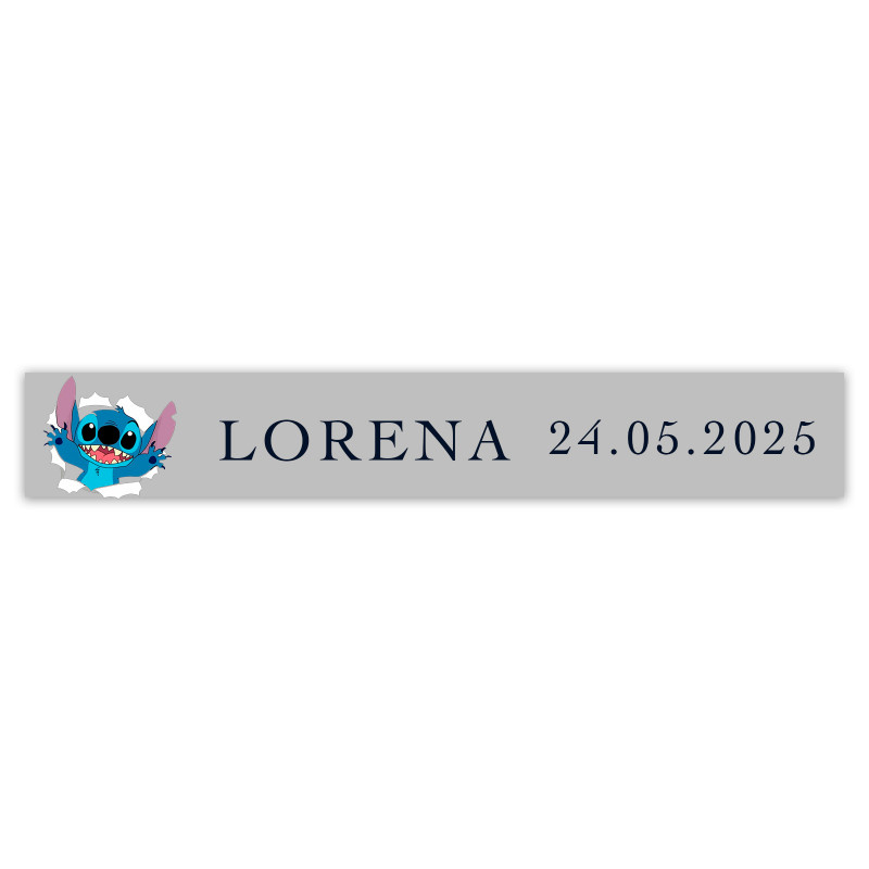 Adesivo transparente Stitch para personalizar detalhes