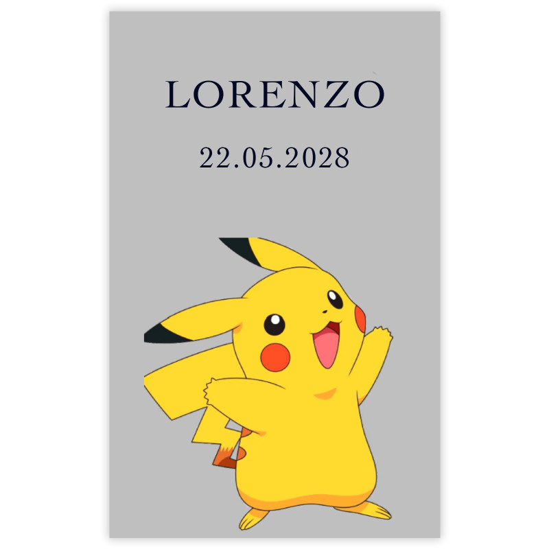 Adesivo transparente 3x5cm pokemon personalizável para eventos
