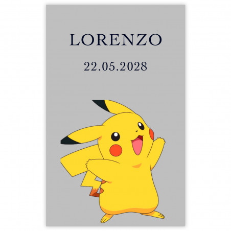 Adesivo transparente 3x5cm pokemon personalizável para eventos