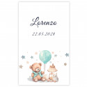 Adesivo 5x7cm design urso para batizados