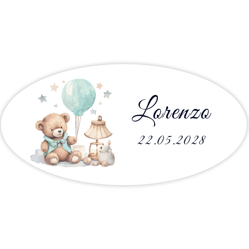 Adesivo design de urso 4x2cm