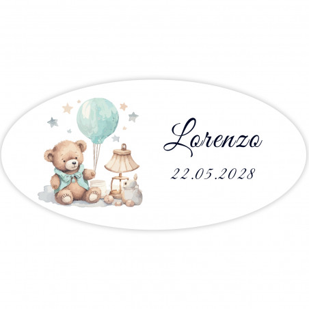 Adesivo design de urso 4x2cm