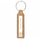 Chaveiro de cortiça personalizado com adesivo floral para eventos
