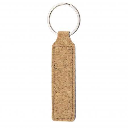 Chaveiro de cortiça personalizado com adesivo floral para eventos