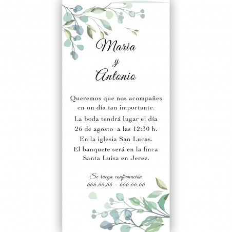Convite de casamento elegante com design floral Personalizável