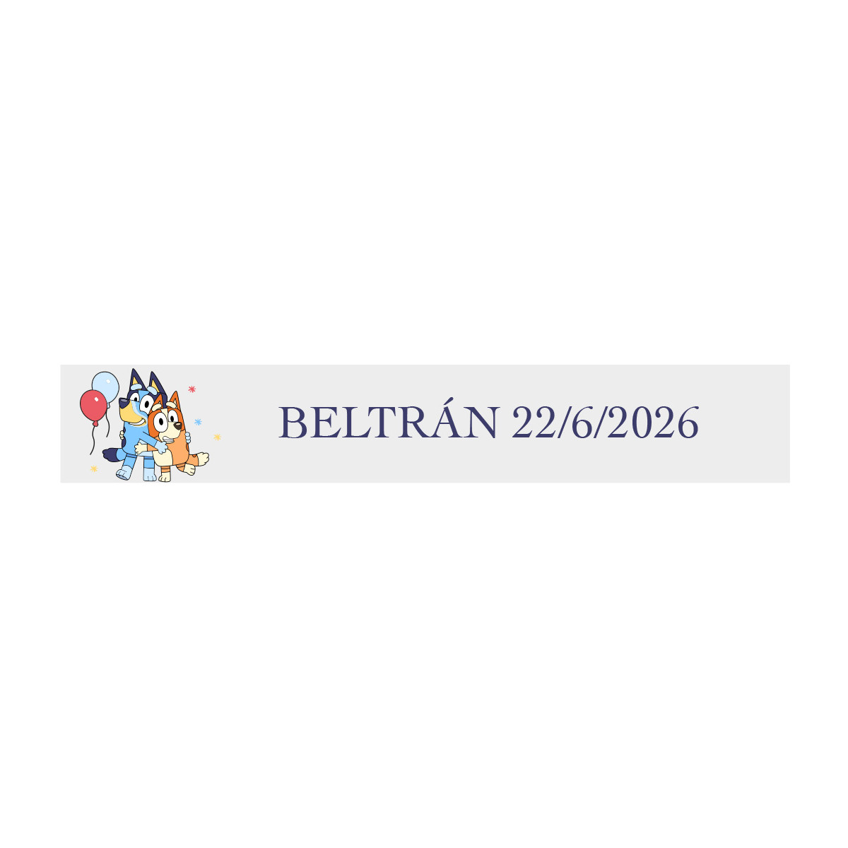 Adesivo Personalizado Transparente Bluey e Bingo Ideal para Festas Infantis 5x1cm