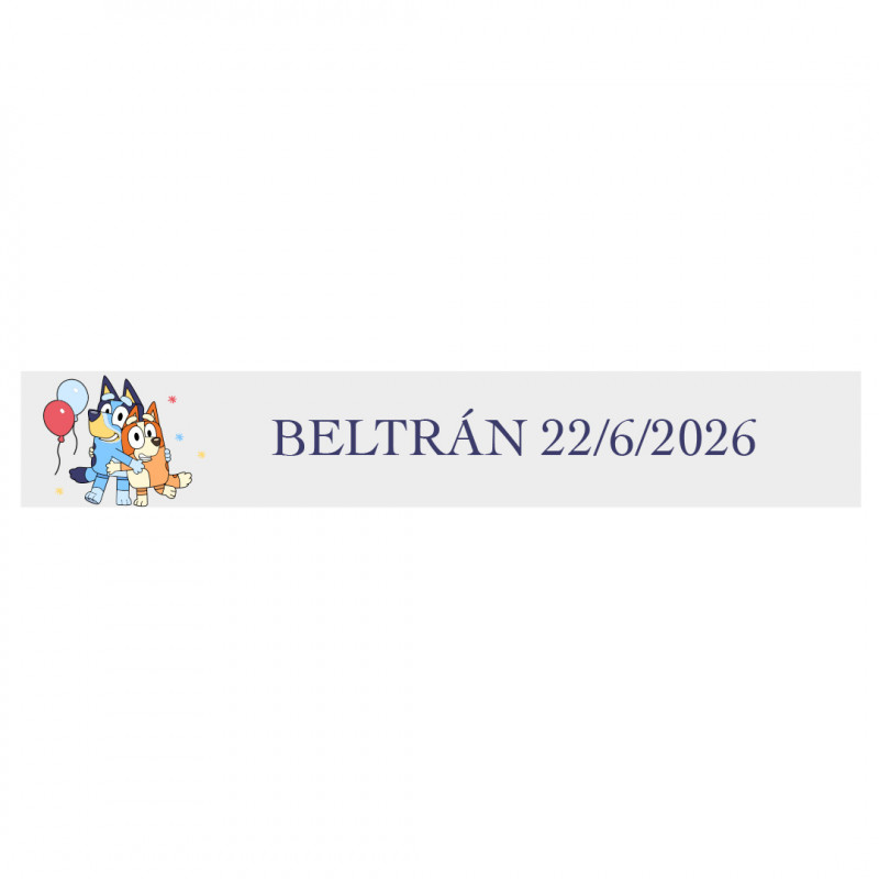 Adesivo Personalizado Transparente Bluey e Bingo Ideal para Festas Infantis 5x1cm