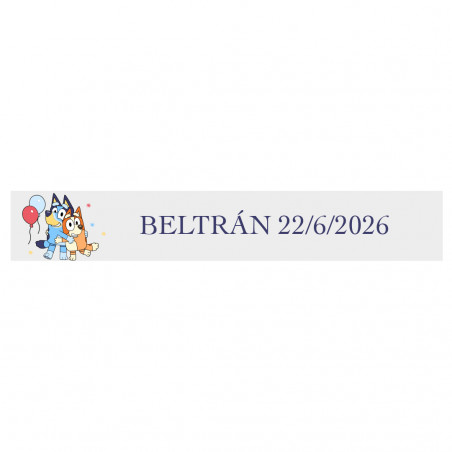 Adesivo Personalizado Transparente Bluey e Bingo Ideal para Festas Infantis 5x1cm