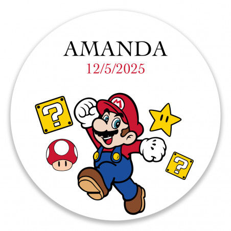 Adesivos personalizados de super mario o toque perfeito nas suas festas 3cm