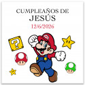 Adesivo personalizado do Super Mario ideal para aniversários 5x5cm