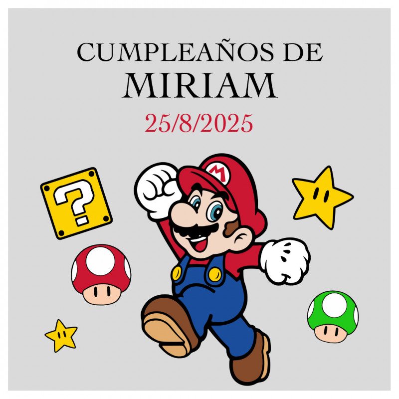 Adesivo transparente personalizado com design de videogames perfeito para aniversários 5x5cm