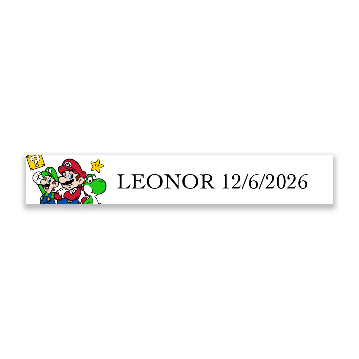 Adesivo personalizado com design de Mario, Luigi e Yoshi 5x1cm