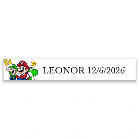 Adesivo personalizado com design de Mario, Luigi e Yoshi 5x1cm