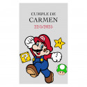 Adesivo personalizado transparente do Super Mario ideal para eventos especiais 5x3cm