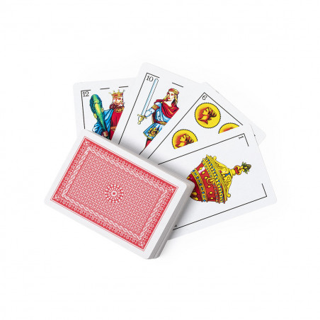 Baralho de cartas espanholas com estojo e adesivo de casamento personalizável para lembranças
