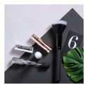Bálsamo labial prateado com adesivo personalizável em carteira natural para lembrancinhas de batizado
