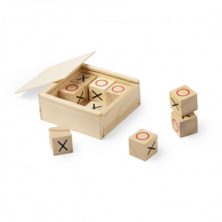 Jogo da velha de madeira com adesivo de 5x5 cm para detalhes de primeira comunhão menina
