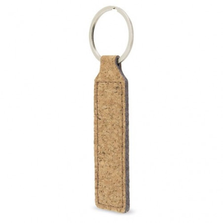 Chaveiro de cortiça personalizado com adesivo floral para eventos