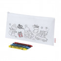 Estuche de Natal para colorir com giz de cera e etiqueta com adesivo personalizável para detalhes