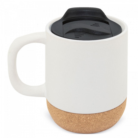 Caneca térmica de cerâmica com adesivo natalino personalizado para detalhes