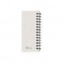 Caderno com post-its e folhas com adesivos de Natal para personalizar com uma frase