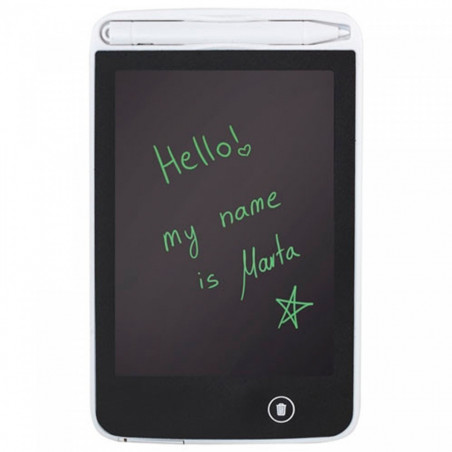 Pizarra digital mágica com ímã em envelope personalizado para detalhes