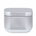 Vela em caixa prata com adesivo herbal 5 cm personalizado para detalhes