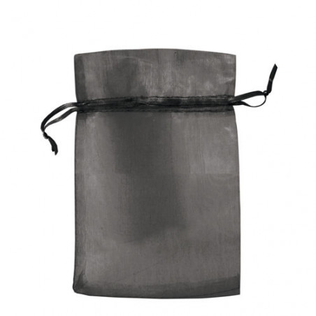 Perfumador compacto vermelho com cartão personalizado e bolsa de organza para casamentos