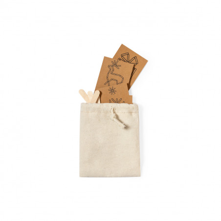 Jogo de habilidade natalino em bolsa com adesivo natalino personalizável