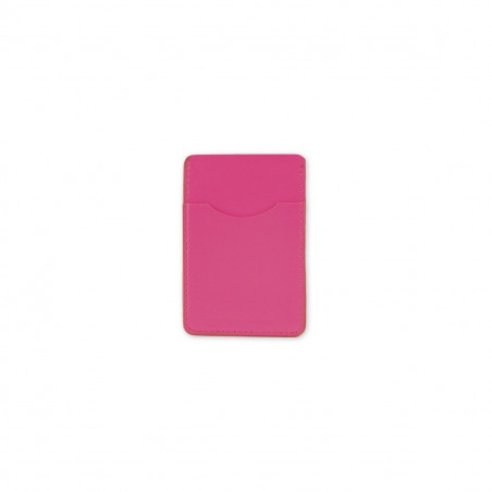 Porta-cartões rosa com adesivo de primeira comunhão para lembranças