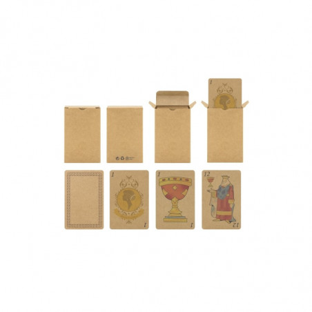Baralho de cartas espanhol kraft personalizado para detalhes de casamento