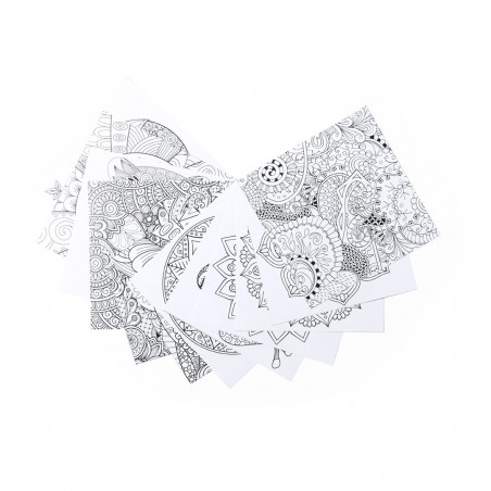 Mandalas para pintar com lápis e adesivos de casamento personalizados