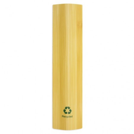 Caneta de bambu com capa e adesivo personalizado para casamentos