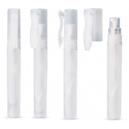 Dosificador para perfume com adesivo de batizado e bolsa para presentear
