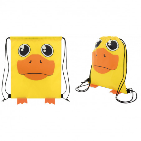 Bolsa infantil em formato de pato e conjunto de praia para detalhes