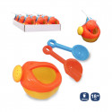 Bolsa infantil em formato de pato e conjunto de praia para detalhes