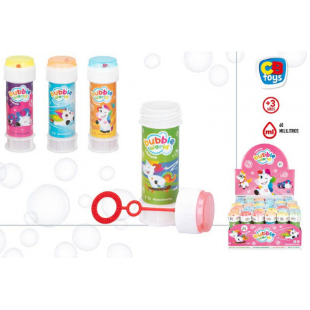 Pulseira de unicórnio e bolha em bolsa de organza roxa com etiqueta de unicórnio para convidados