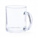 Caneca de vidro com adesivo de formatura de menina personalizado