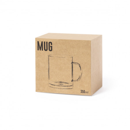 Caneca de vidro com adesivo de formatura de menina personalizado