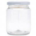 Pote de doces com adesivo personalizado para batizados