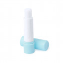Bálsamo labial azul com adesivo personalizável para detalhes de convidados