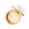 Caixa de bambu com adesivo elegante para detalhes de primeira comunhão para meninas